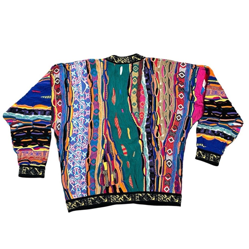 COOGI Vintage 80s 90s 100% Australian Wool Knit Cardigan Sweater Jacket Small - Picture 4 of 15
